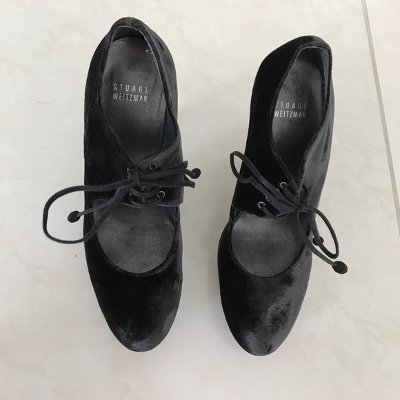 Stuart Weitzman Shoes - Gorgeous Black velvet Stuart Weitzman heels.